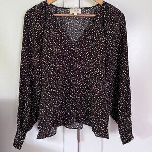 Sezane floral peasant blouse, size 36